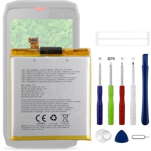 Swark Batterie de rechange LPN385350 compatible avec Crosscall Action X3, Action-X3, Core X3, Core-X3 avec kit d'outils de réparation mis à jour