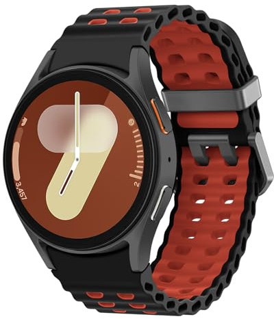 Ocean Sport Armband Kompatibel mit Samsung Galaxy Watch 7/4/6/5 Armband 40mm 44mm Herren,Atmungsaktives Weiches Silikon Armbänder für Galaxy Watch 4/6 Classic 43mm 47mm 42mm 46mm/FE/5 Pro 45mm Band