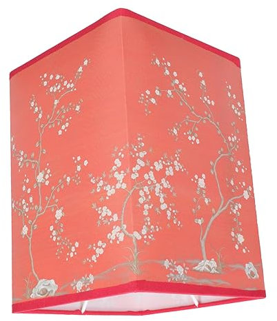 DIYEAH Lampenschirm Lampenschatten orientalisches Lampenschreibtisch Stoff Schreibtischlampe Nachttischlampenabdeckung PVC rot