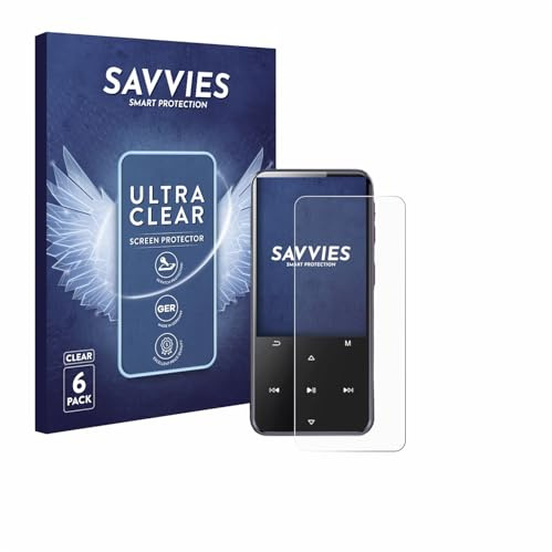 Savvies Schutzfolie für AGPtek M3 | 6 Stück Transparenter Displayschutz Made in Germany Ultra-Klar Displayschutz-Folie