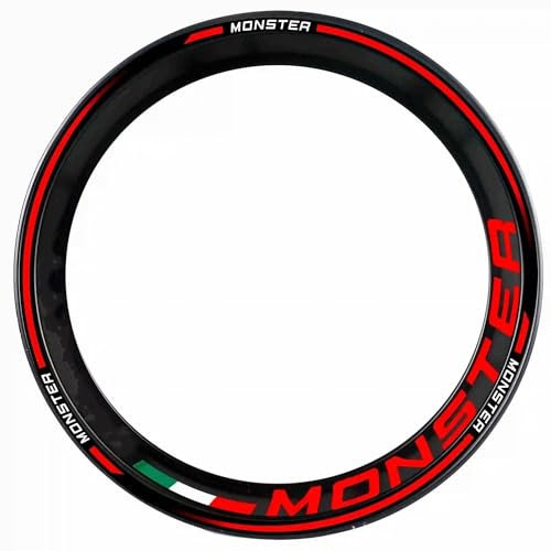 BYLKFC Set di Adesivi per Cerchioni Adesivo per Moto Stripe Notte per Monster per Ducati Monster 797 1200 Adesivo per Mozzo della Ruota Adesivo per mozzo Ruota(Colore 4)