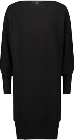 zero Damen Strickkleid strukturiert U-Boot Ausschnitt 40, Black Beauty