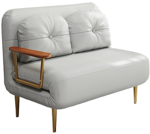 Ausziehbares Schlafsofa aus Tech-Leder, ausziehbare Couch mit verstellbarer Rückenlehne, faltbares Gästebett für Wohnzimmer, Wohnung, Büro