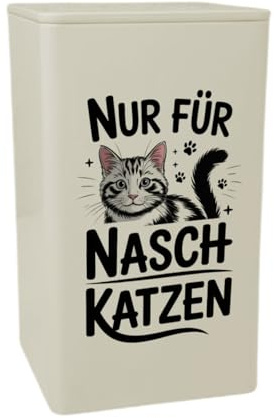 speecheese Dose 900ml Getigerte Katze nur für Naschkatzen Lustige | MetallDose für Katzenliebhaber