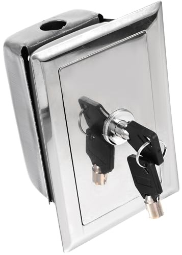 TOPBATHY Boîtier à Bouton-Poussoir Manuel pour Porte de Garage à Enroulement, Usage Extérieur, Plastique Résistant, Commande Manuelle Bouton de Verrouillage Dissimulé, 1 Unité