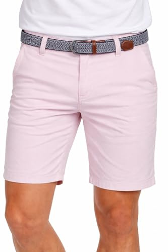 Xact Pantaloncini Uomo Chino Oxford in Cotone con Cintura Inclusa – Bermuda Estivi Regular Fit, Shorts Eleganti Casual con Tasche, Cerniera e Interno Gamba 23 cm
