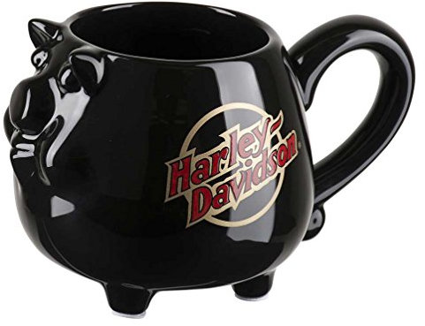 Harley-Davidson Core Sculpted Hog Coffee Mug, 14 oz. - Gloss Black HDX-98607