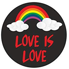 Akachafactory Aufkleber Sticker Auto Motorrad Fahne Flagge flaggen Vinyl Rainbow Love is Love