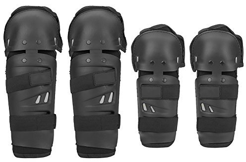 Daytesy 4 StÜcke MTB Knieschoner Ellenbogenschoner Set, Verstellbare Motorrad MTB Protektoren Knieschützer Motorrad Knieprotektoren Kniewärmer MTB Ellenbogen Protektor, Ellenbogen Knieschützer S