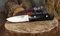 MUELA - KODIAK-10M.D. Cuchillo enterizo Muela. Mango de micarta negra. Hoja 10 cm. Funda cuero. Herramienta para Caza, Pesca, Camping, Outdoor, Supervivencia y Bushcraft