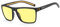 ZENOTTIC Lunettes de Soleil pour Homme Léger TR90 Cadre UV400 protection Carré Lunettes de Soleil, C09 Noir Cadre/Lunettes de Conduite de Nuit