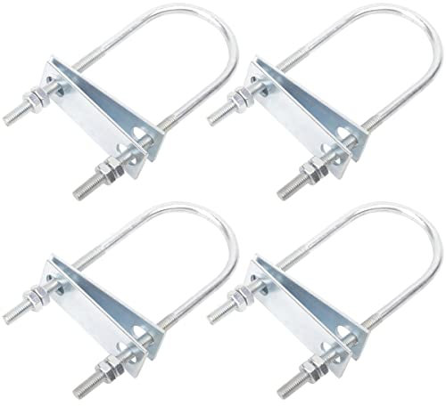 Bügelbolzen U Bolzen 4 Stücke M8 Runde U-Bolzen Bügelschraube mit Muttern und Unterlegscheibe für Pipelines Abschleppen von Autos und Schiffen M8 X 60MM X 100MM