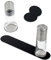 silwy® Gewürzmühlen mit Magneten 2er Set mit verstellbarem Keramikmahlwerk inkl. 2 Metall-Nano-Gel-Pads - Salzmühle & Pfeffermühle aus hochwertigem Edelstahl (Ohne Inhalt) (inkl. Metall-Leiste)