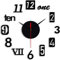Lrtzizy Orologio da Parete DIY - Orologio da Parete Moderno con Specchio 3D, Orologio con Numeri Romani - Orologio da Parete con Orologio Home Nero