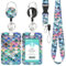 DUOUPA Ausweishülle mit Band, Ausziehbarer Schlüsselanhänger Badge Holder, Schlüsselband mit Karabiner für Frauen, Lehrer, Krankenschwester, Doktor, Student(Fischschale)