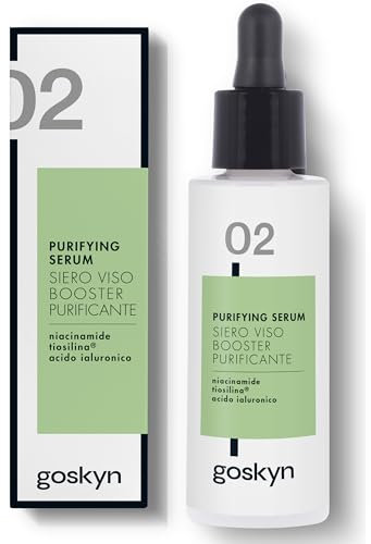 Siero Viso Anti-imperfezioni, Per Pelle Grassa, Impura e Mista, Contrasta Punti Neri e Brufoli - Siero Viso Niacinamide, Tiolisina®, Acido Ialuronico, estratto di Timo e Rosmarino, 30 ml