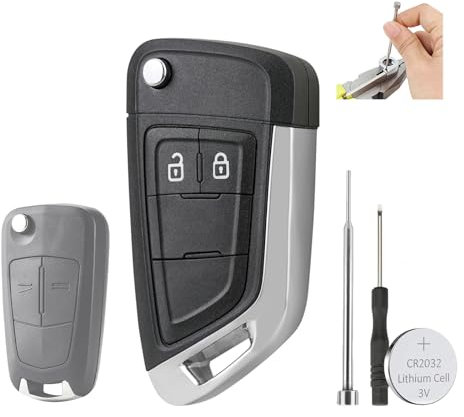 2 Buttons Modified Upgraded Key Fob Replacement Kit For Opel Vauxhall Corsa D Key Fob Case Vauxhall Astra H Zafira B Vectra C Signium Key Case Cover With Pin Removal Tool Battery CR2032
