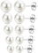OQKAHIV 5 Paar Faux Perlen Ohrstecker für Frauen Mädchen, Perlenohrringe, Weiße Perlenohrstecker, Damen Ohrstecker, Perlen Ohrringe Damen, Runde Kugel Perlen Ohrringe ür Damen Hypoallergen