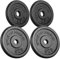 Train Hard® Hantelscheiben Set, 5/10/15/20/30/40/50/60kg,30/31mm Bohrung, Gusseisen, Gewichtsscheiben, Hantelgewichte, Fitness Scheiben (15kg, B:2.5x2+5x2)