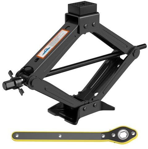 IMAYCC Wagenheber 3T, 3000kg Universelle Scherenwagenheber für Auto, Tragbarer Wagenheber, Maximale Höhe Bis zu 41cm, Auto-Notfallset für SUV MPV, Ideal für Wartung und Reparatur (Schwarz-2T)