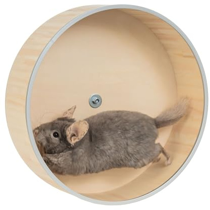 Extra Leises Laufrad aus Kiefernholz für Chinchillas (40 cm) – Langlebig und Leichtgängig