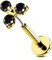 OUFER 16G Gold Ohrpiercing Helix Piercing 316L-Chirurgenstahll Threadless Earring schwarz CZ Knorpel Ohrpiercing 6 mm Conch Piercing Helix Tragus Piercing Helix Ohrringe