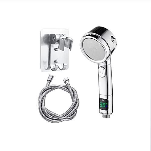 LCHJX Temperaturanzeige Handheld -Dusche, 3 Funktion Badezimmer Handdusche, Hochdruck Abbauch Dusche