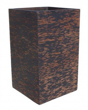 AnaParra Jardinera Cuadrada Moderna en hormigón aligerado para Exterior Aral 40X40X70cm. Arlequin Óxido