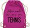 Turnbeutel Rucksack - Tennisspieler Geschenk - Life is simple Tennis - Unisize - Fuchsia - für tennisfans tennisrucksäcke sport stoffrucksack tennistasche 25. geburtstag stoffbeutel tennistaschen