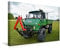 Premium Textil-Leinwand 45 x 30 cm Quer-Format Unimog mit Frontanbau | Wandbild, HD-Bild auf Keilrahmen, Fertigbild auf hochwertigem Vlies, Leinwanddruck von Günther Geiger