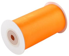 Satinband 100mm x 10m Rolle - FARBAUSWAHL in 3/6/12/25/38/50/75/100mm - farbecht & waschbar - Schleifenband für Hochzeit - Geschenkband zum Verpacken Dekorieren Basteln - Orange 668