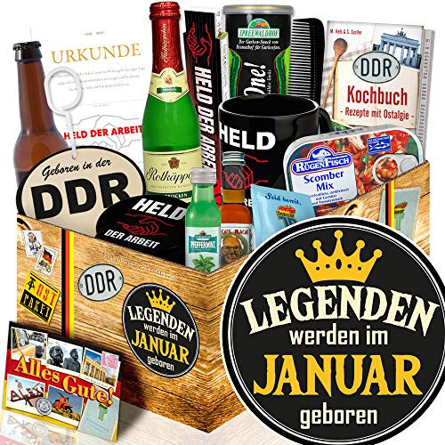 Legenden Januar + Geschenkset Januar + Männer DDR Geschenk Set