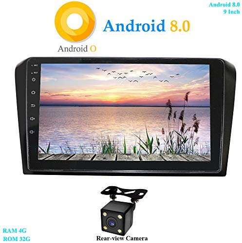 XISEDO Android 8.0 Autoradio 9 In-dash Car Radio 2 Din 8-Core RAM 4G ROM 32G Car Stereo per Mazda 3 (2004-2009) Supporto Control Del Volante, Bluetooth, RDS (con Fotocamera Posteriore)