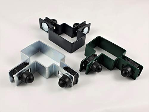 3 Stück Eckschelle im SET 40x60mm graphit für Ø5mm Draht, Zaunschelle