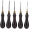 Herramienta de corte de borde de Leathercraft, borde de cuero biseladora de acero con mango de ébano Herramienta de corte de borde de cuero DIY 1#