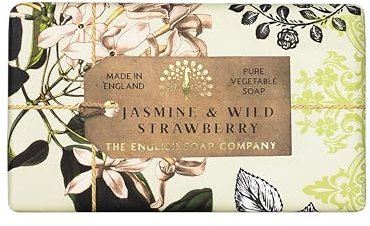 The English Soap Company, Jasmin & Wild Strawberry Soap Bar, Anniversary Collection 200g.
