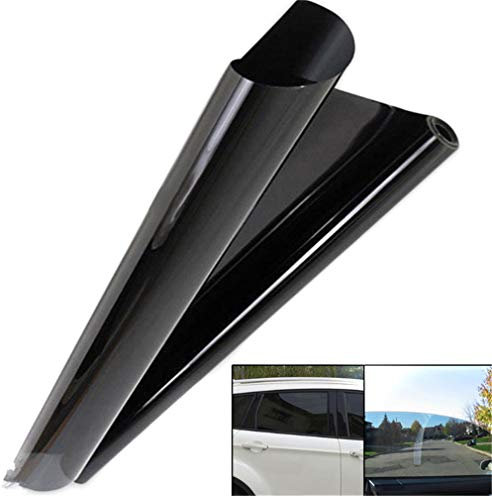 Auto Spiegelfolie,MoreChioce Auto Selbstklebend Sonnenschutzfolie Fensterfolie Blickdicht Sichtschutzfolie Anti-UV Verdunkelungsfolie Tönungsfolie Universal Sonnenblende 50 * 300cm,Übertragung 5%