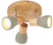 Lindby Holz Beton Deckenlampe, Deckenstrahler drehbar und schwenkbar Deckenleuchte 3x E14 max. 4,5W ohne Leuchtmittel Wohnzimmerlampe Küchenlampe