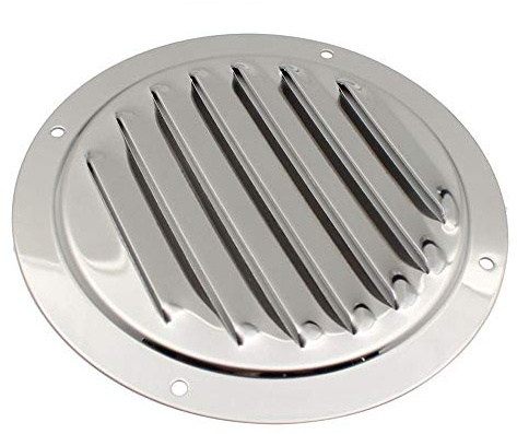POFET 2 piezas de 5 pulgadas de acero inoxidable 316 redondo Louvre ventilación de ventilación, cubierta de ventilación para barco marino