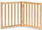 LZRS Freestanding Folding Wooden Dog Gate with 2 Panels, 61cm High, Sturdy Wood, Safety Gate for Doorways, Stairs, Small Spaces, Indoor Use, Step Over, Nature