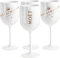 4 Stück Moët &Chandon Ice Imperial Sektgläser Set，0.48L Acryl-Glas Mote Rose Champagnergläser,Wine Party Flöte Kunststoff Weinglas Sektglas, Weiß