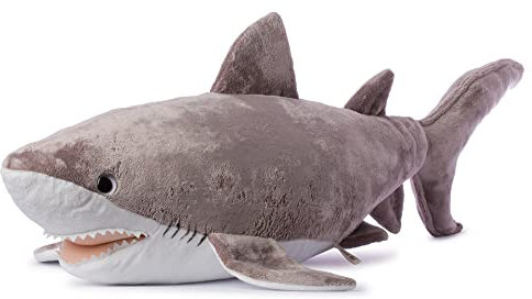 WWF Plüschtier Weißer Hai (109cm), besonders Flauschige und lebensechte Plüschtierkollektion des WWF, hohe Qualitäts- und Sicherheitsstandards, auch für Babys geeignet, Mehrfarbig