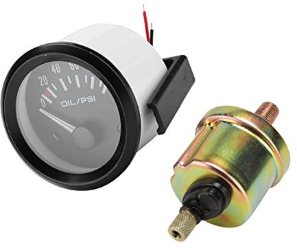 52mm / 2in 12V Universal Auto Electromagnetic Oil Pressure Gauge Auto Modified Meter for Oil Pressure Gauge Oil Pressure Gauge 12v Oil Pressure Gauge 52mm Oil Pressure Gauge 52mm Oil Pressure Gauge 12