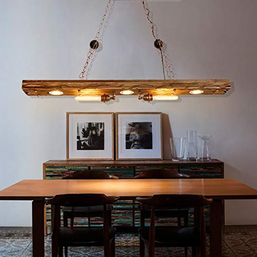 Retro Pendelleuchte Esszimmer Deckenlampen Hängeleuchte für E27 Leuchtmittel geeignet für Wohzimmer Esstisch Küche Esszimmer Restaurant Keller Untergeschoss Bar, ohne Leuchtmittel Höhenverstellbar