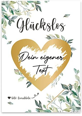Ninky Rubbelkarte zum selber beschriften »Glückslos« Rubbellose selber machen| Rubbelkarte selbst gestalten Blanko Karte | Geschenk Gutscheine zum selber ausfüllen