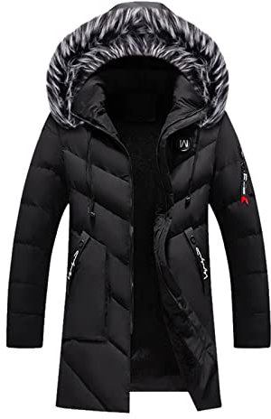 Veste Jott Homme Amovible Capuchon Warm Manteaux Longues Thick Matelassée Coton Outerwear Parka Hiver Outdoor Zippée Blouson Doudoune