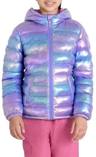 Mountain Warehouse Seasons Kids Padded Puffer Jacket | Water Resistant, Lightweight Coat with Hood for Boys & Girls, Insulated for Warmth, Suitable for School, Light Rain, Winter