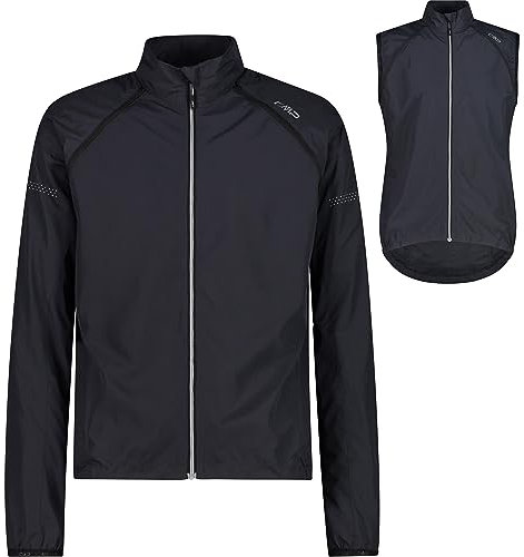 CMP Men's 2-in-1 Wind Protection Jacket with Detachable Sleeves Anthracite Dark Grey - 52