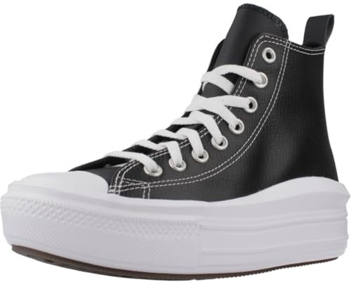 Converse A04831C Chuck Taylor All Star Move Platform Leather Hombre Black/Black/White EU 36