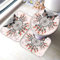 TiaoTian Badematten Set 3D 40x60 Traumfänger Badezimmerteppich-Set absorbierend 3-teiliges maschinenwaschbare weich badteppich schnell trocknend Boho Feder Boho Badvorleger mit wc deckelbezug
